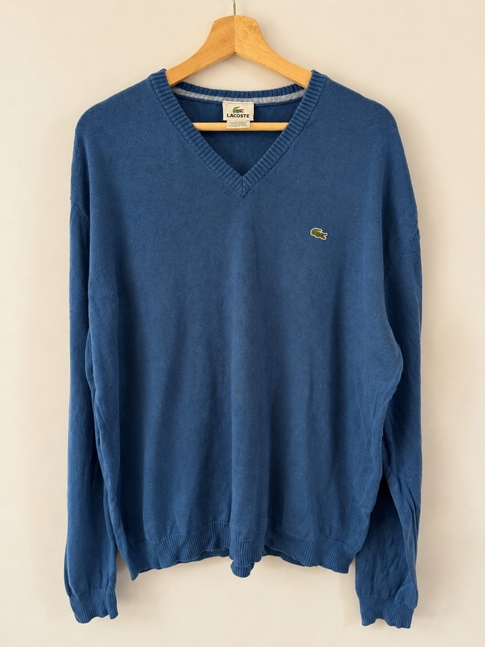 Lacoste V-Neck Sweater – Men's XXL (Size 7)